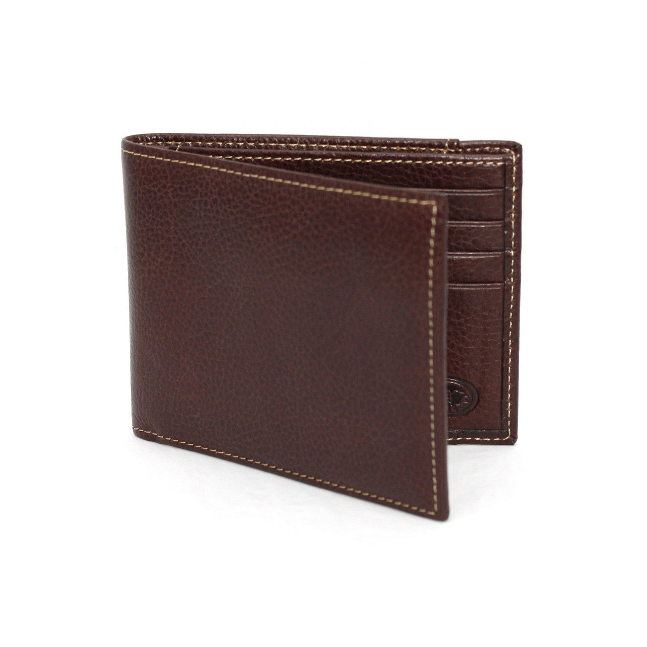 Torino - Tumbled Glove Leather Billfold Wallet - Brown
