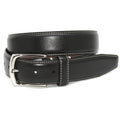 Torino - Burnished Tumbled Leather Belt - Black