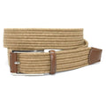 Torino Italian Mini Woven Cotton Stretch Belt - Khak