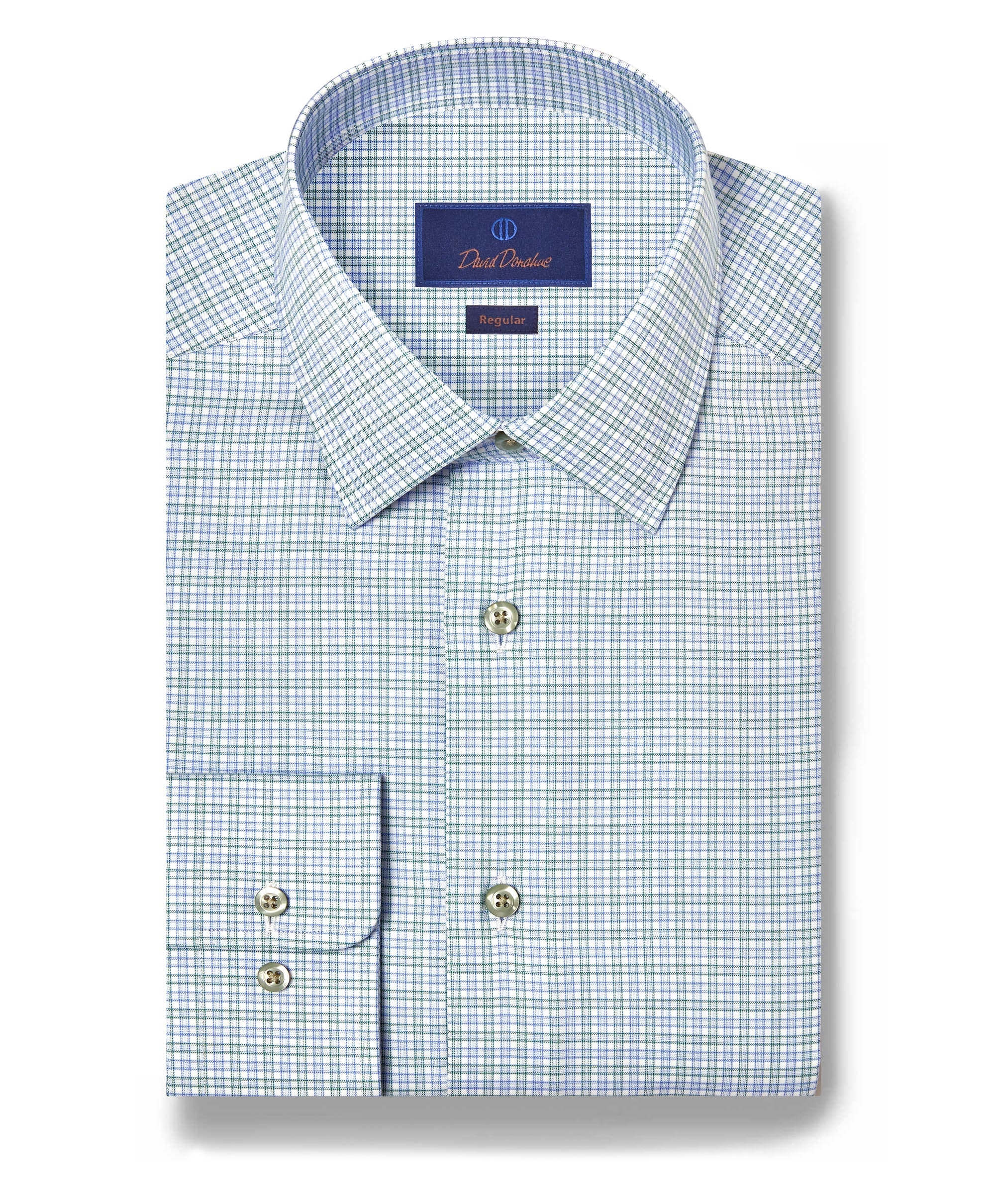 David Donahue - Blue & Green Twill Check