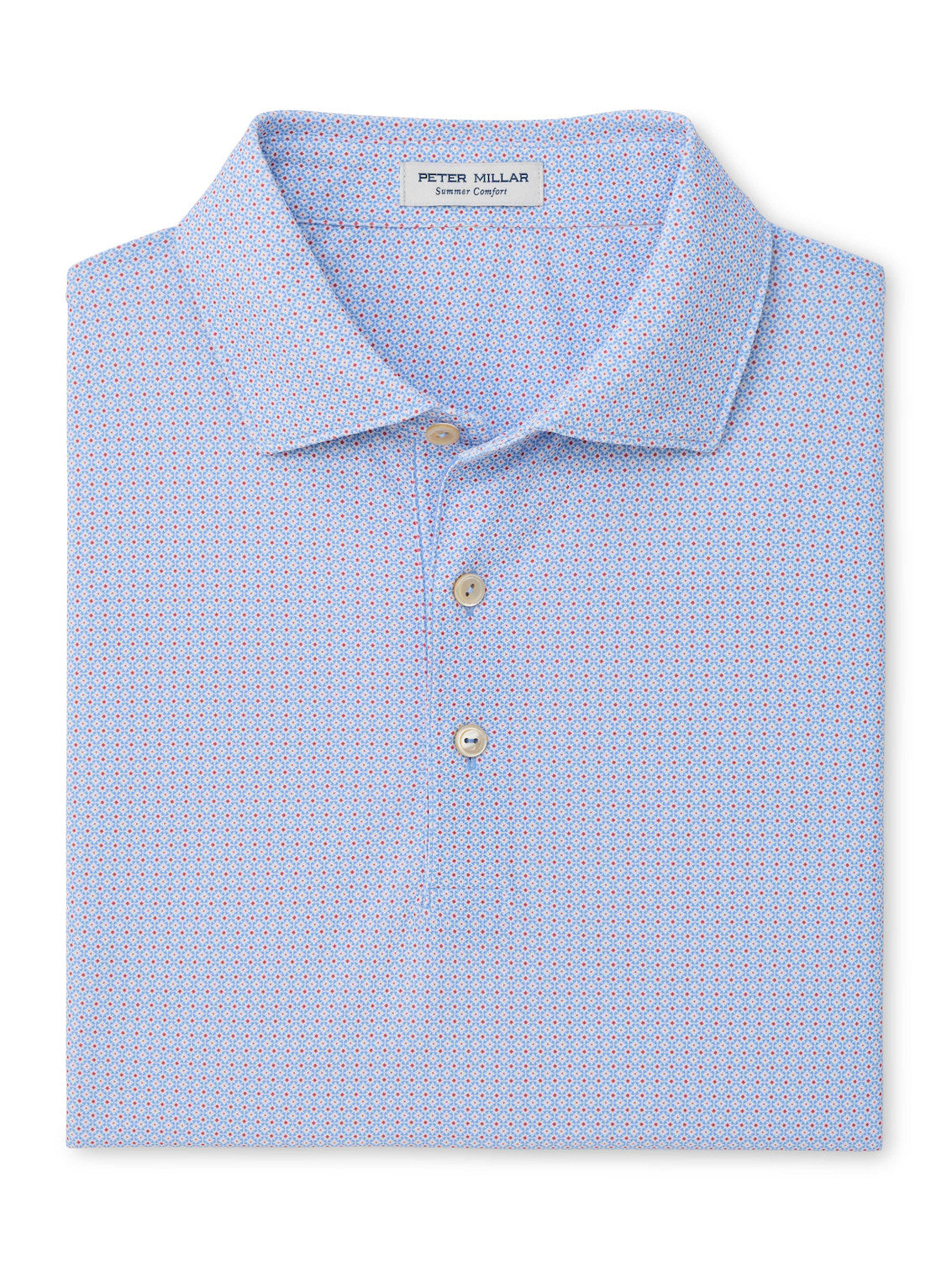 Peter Millar - Mosaic Perf Mesh Polo - Sean Self Collar