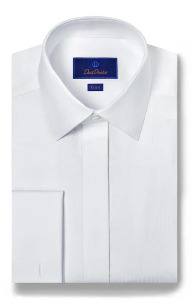 David Donahue - Micro Dobby French Cuff Covered Placket