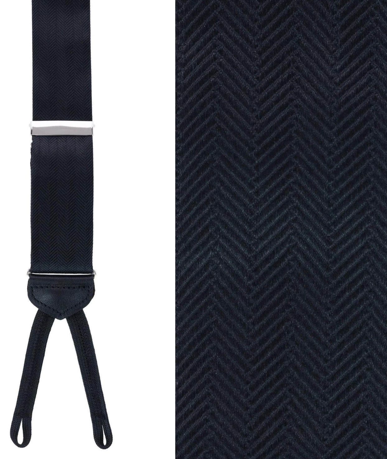 Trafalgar -  Classic Herringbone Formal End Silk Braces