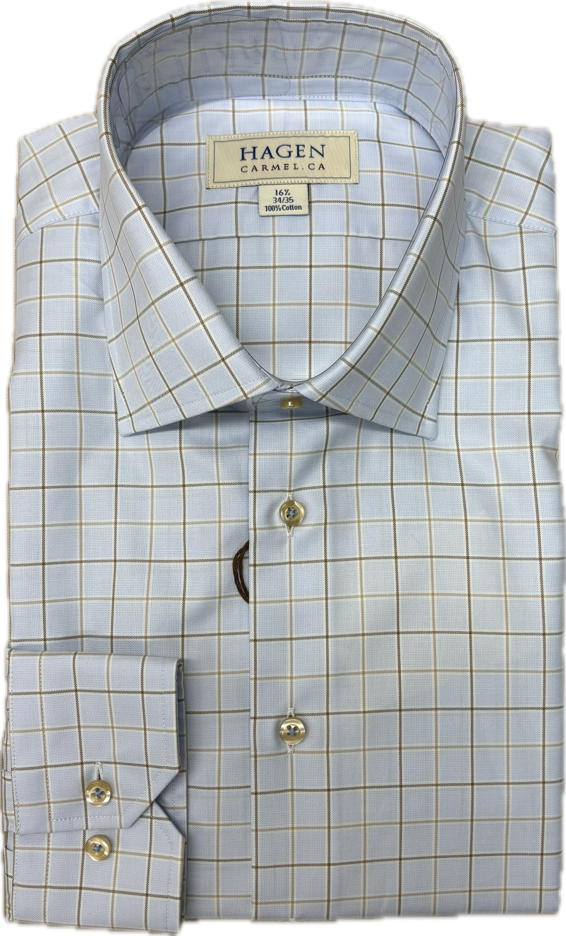Hagen - Blue & Tan Plaid