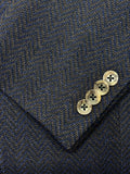 Navy & Brown Herringbone Sport Coat