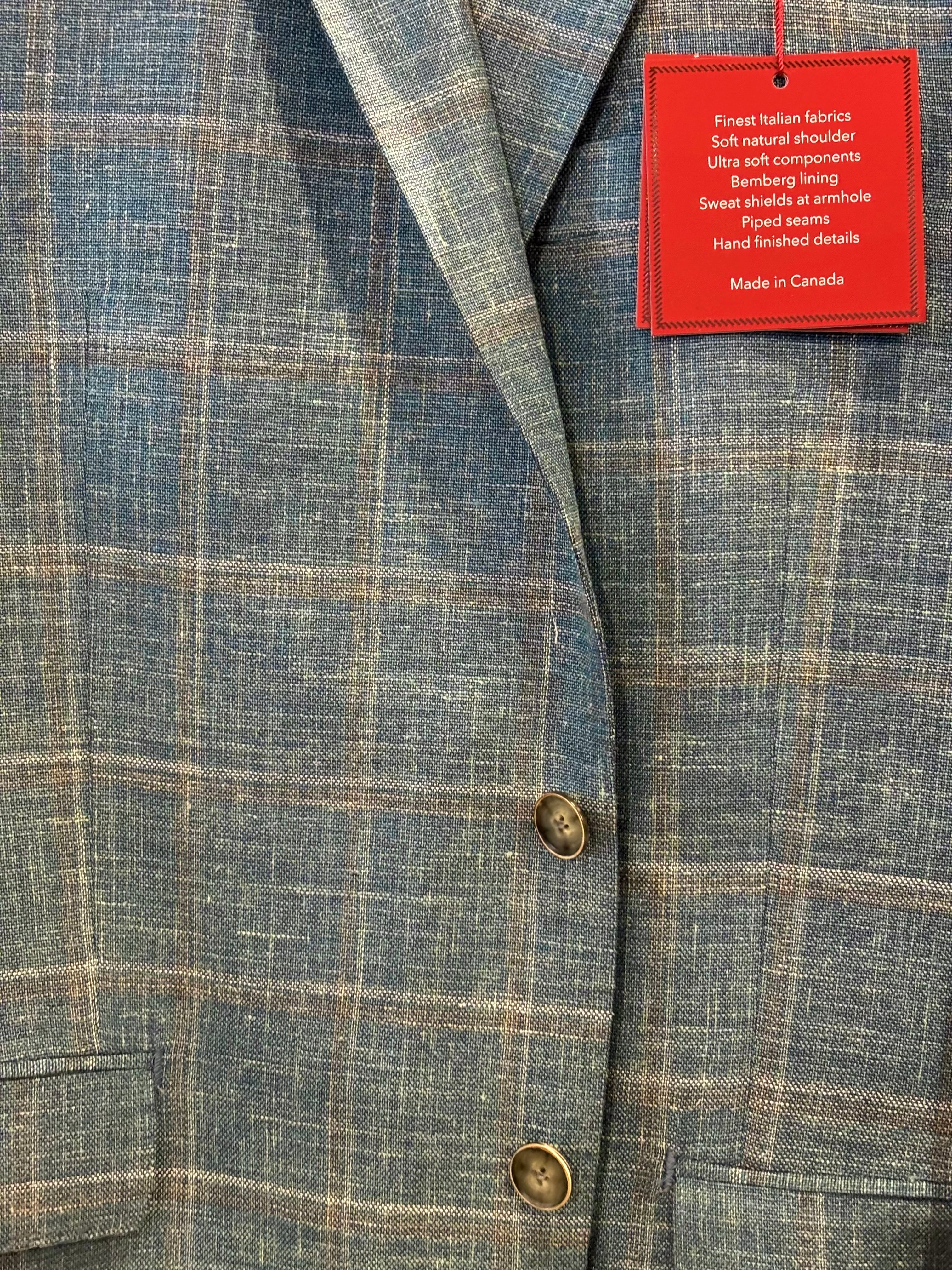 Tailored - Turquoise Window Pane Plaid
