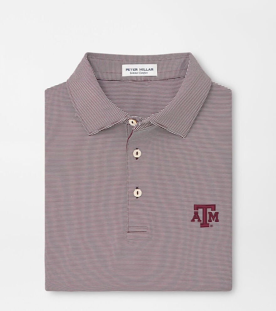 Peter Millar - Texas A&M Jubilee Stripe Perf Polo
