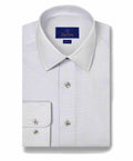 David Donahue - White & Pearl Signature Stretch Dress Shirt