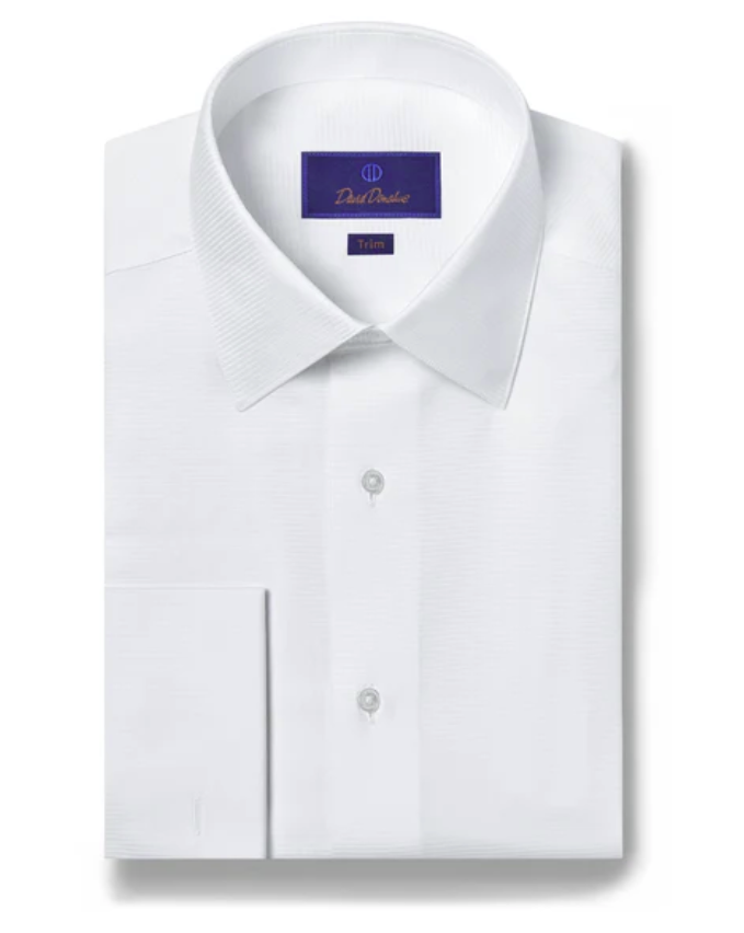 David Donahue - Horizontal Rib French Cuff Formal Shirt
