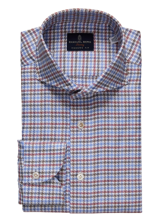 Emanuel Berg - Houndstooth Twill Dress Shirt