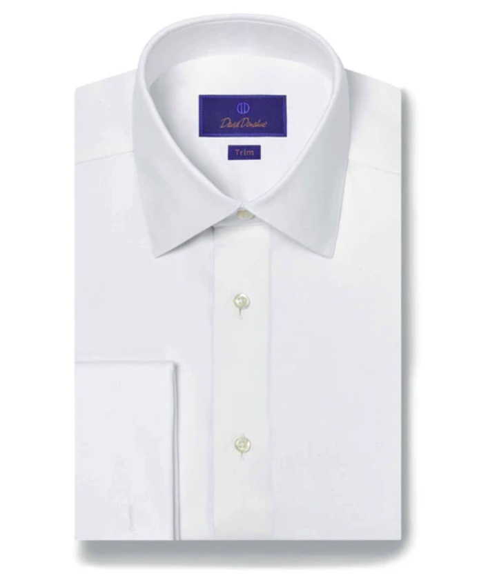 David Donahue - White Performance Twill Formal Shirt