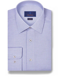 David Donahue - Purple Textured Twill Dress Shirt