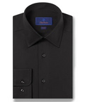 David Donahue - Black Super Fine Twill Dress Shirt
