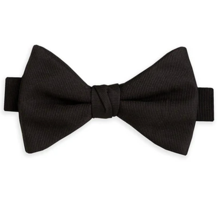 David Donahue -  Black Faille Pre-tied Bow