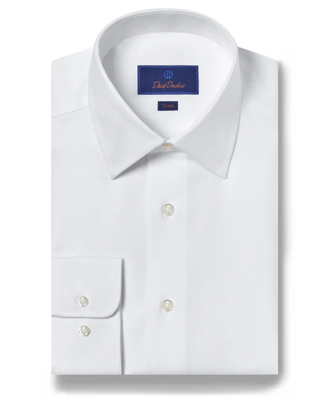 David Donahue - White Royal Oxford Dress Shirt
