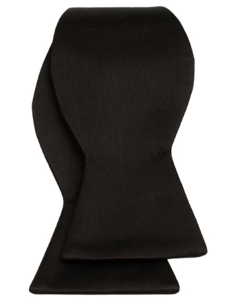 David Donahue - Black Satin Self-tie Bow Tie