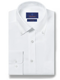 David Donahue - White Pinpoint Oxford Non-Iron Dress Shirt