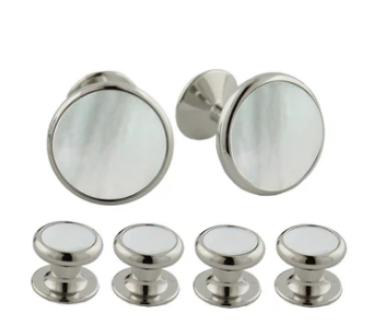 David Donahue - Mother of Pearl & Brass Stud Set