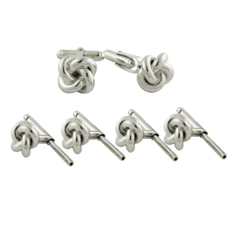 David Donahue - Sterling Silver Knot Stud Set