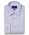 David Donahue - Sky & Chocolate Textured Check
