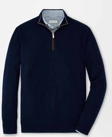 Peter Millar - Autumn Crest Suede Trim Quarter-Zip
