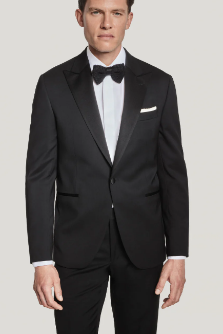 Jack Victor - Black Solid Tuxedo Pant
