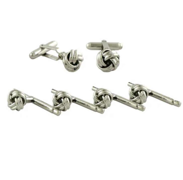 David Donahue - Silver Knot Brass Stud Set