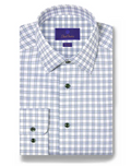 David Donahue - Blue & Green Herringbone Check