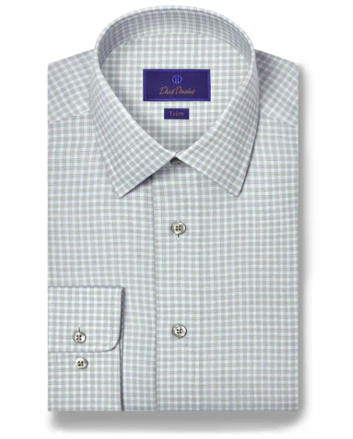 David Donahue - Sage Check Cashmere Blend