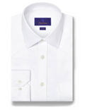 David Donahue - White Super Fine Twill Western Shirt