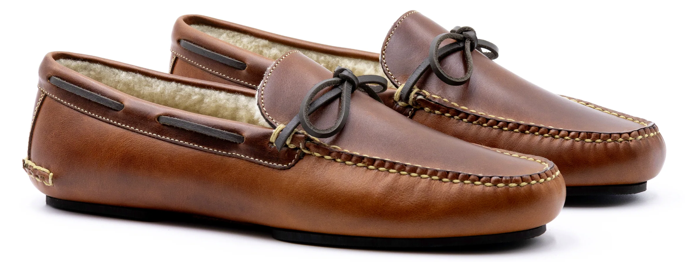 Martin Dingman - Old Row Oiled Saddle Leather Slippers