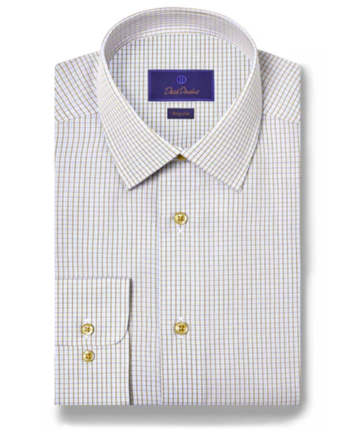 David Donahue - White & Chocolate Poplin Check