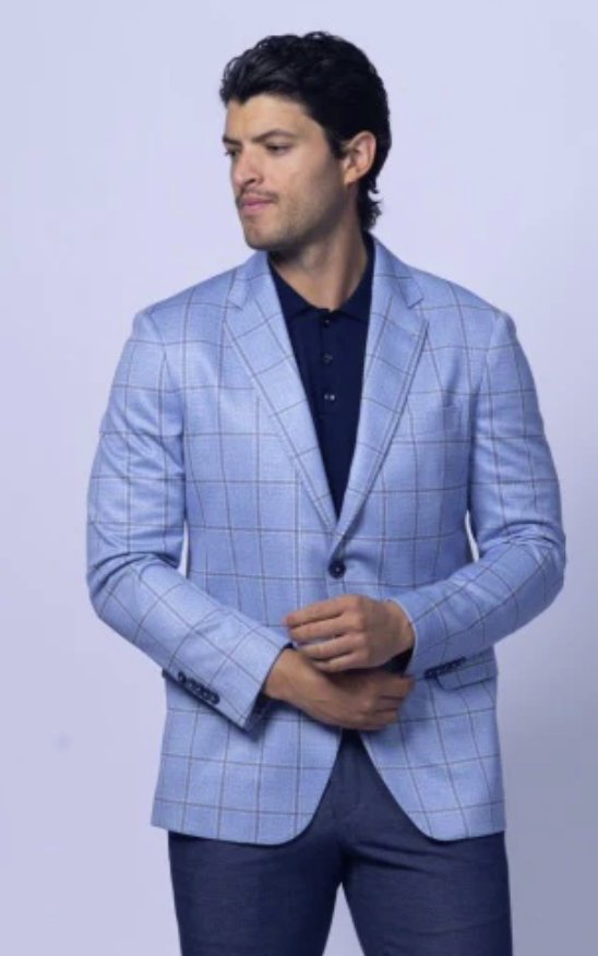 7 Downie St. - Oakdale Blue Printed Stretch Knit
