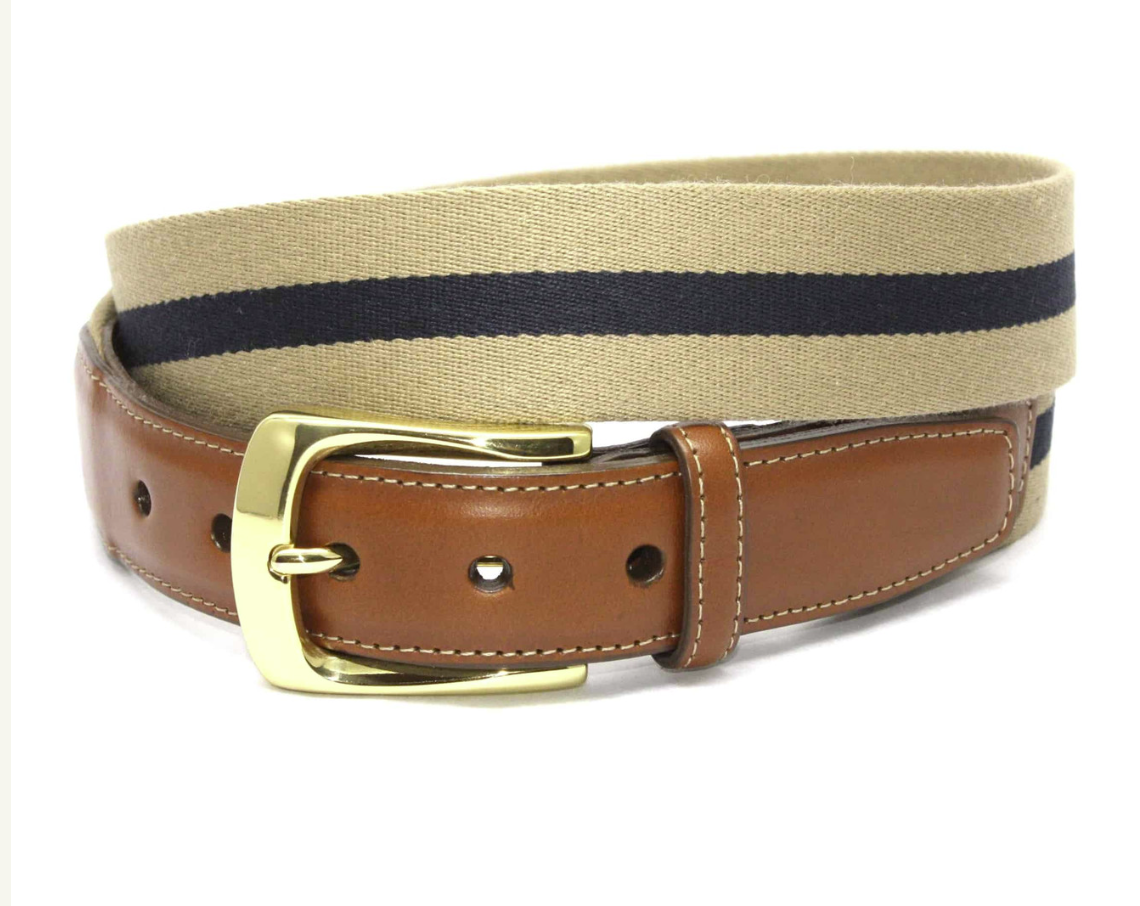Torino - European Ribbed Striped Surcingle Belt