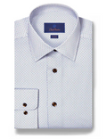 David Donahue - White & Chocolate Geometric Print