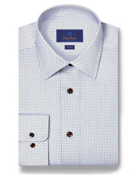David Donahue - White & Chocolate Geometric Print