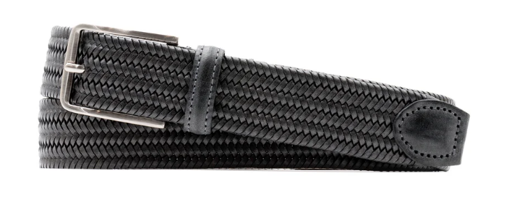 Martin Dingman - Lexington Braided Italian Saddle Leather and Elastic Belt
