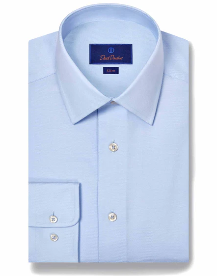 David Donahue - Sky Signature Stretch Dress Shirt