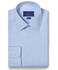 David Donahue - Blue & White Fine Stripe Dress Shirt