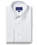 David Donahue - White Super Fine Twill Dress Shirt