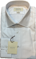 Hagen - White & Sky Blue Jacquard Carmel