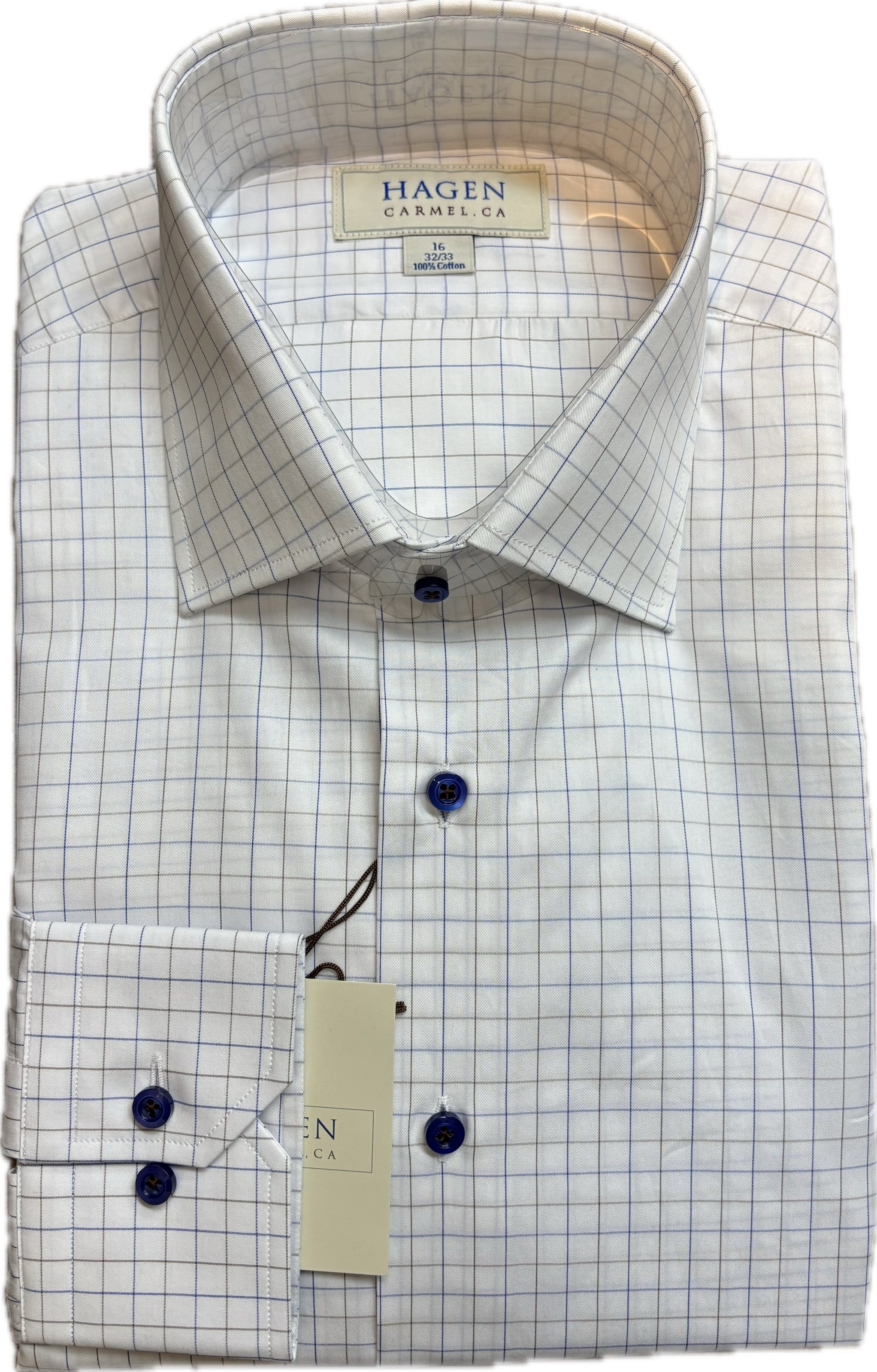 Hagen - White Small Windowpane