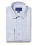 David Donahue - White & Blue Micro Dobby Dot