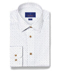 David Donahue - White & Chocolate Geometric Print