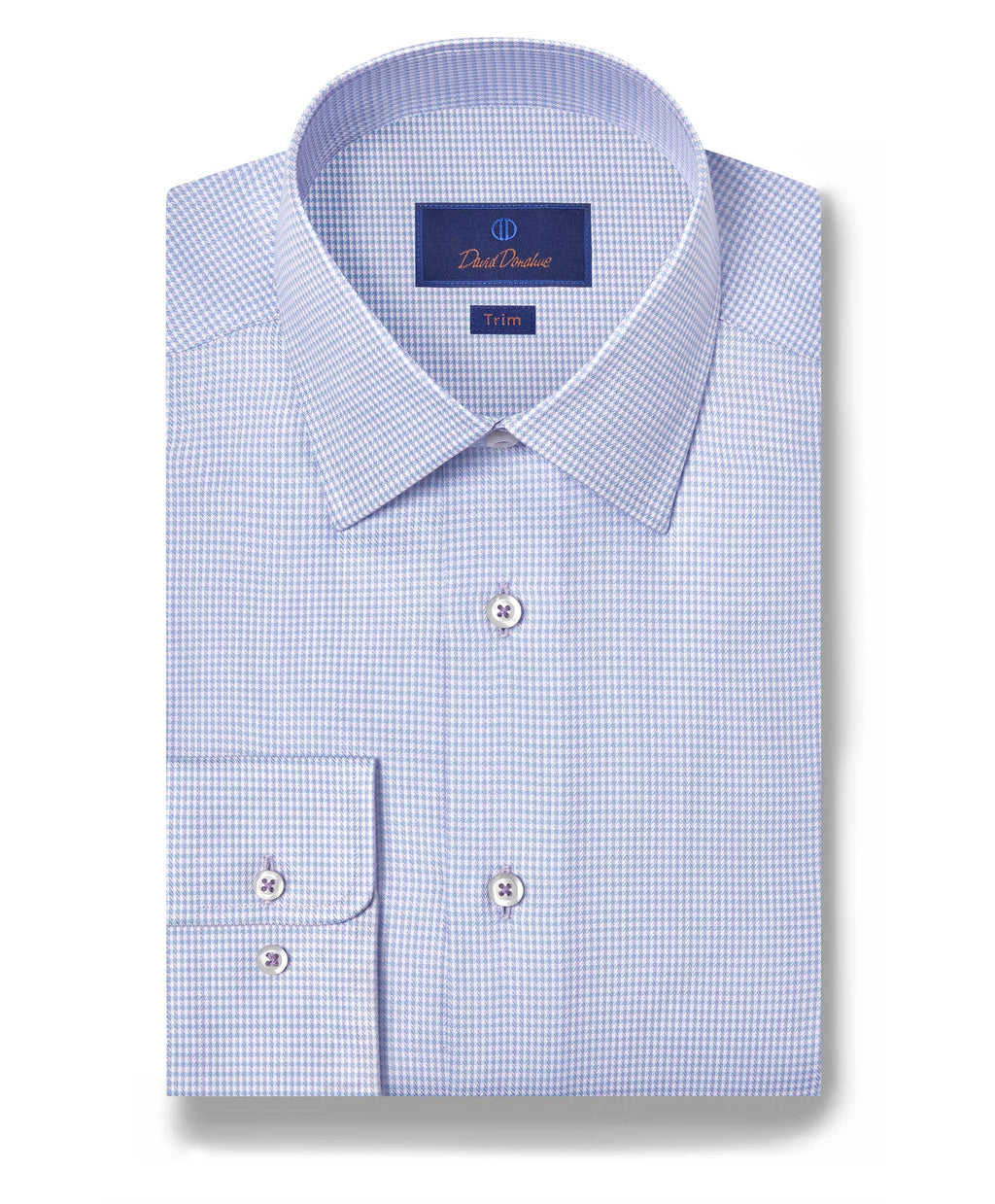 David Donahue - Sky & Lilac Herringbone Silk Blend