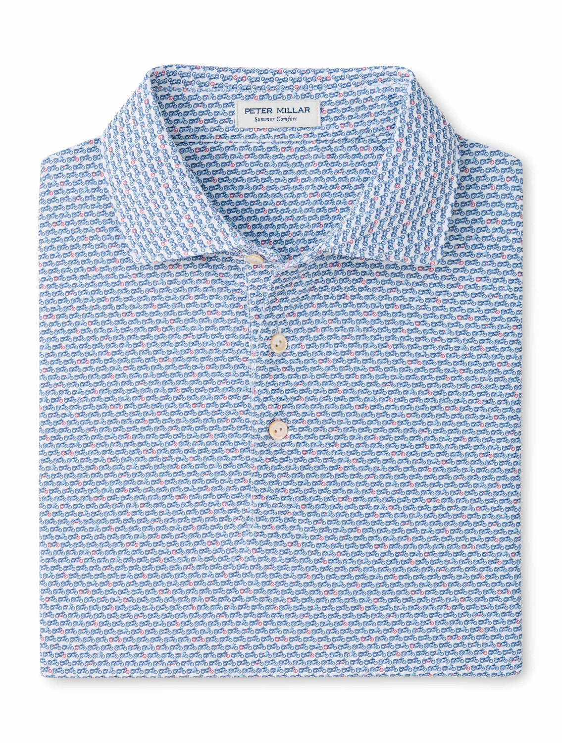 Peter Millar - Motorcycle Perf Mesh Polo - Sean Self Collar