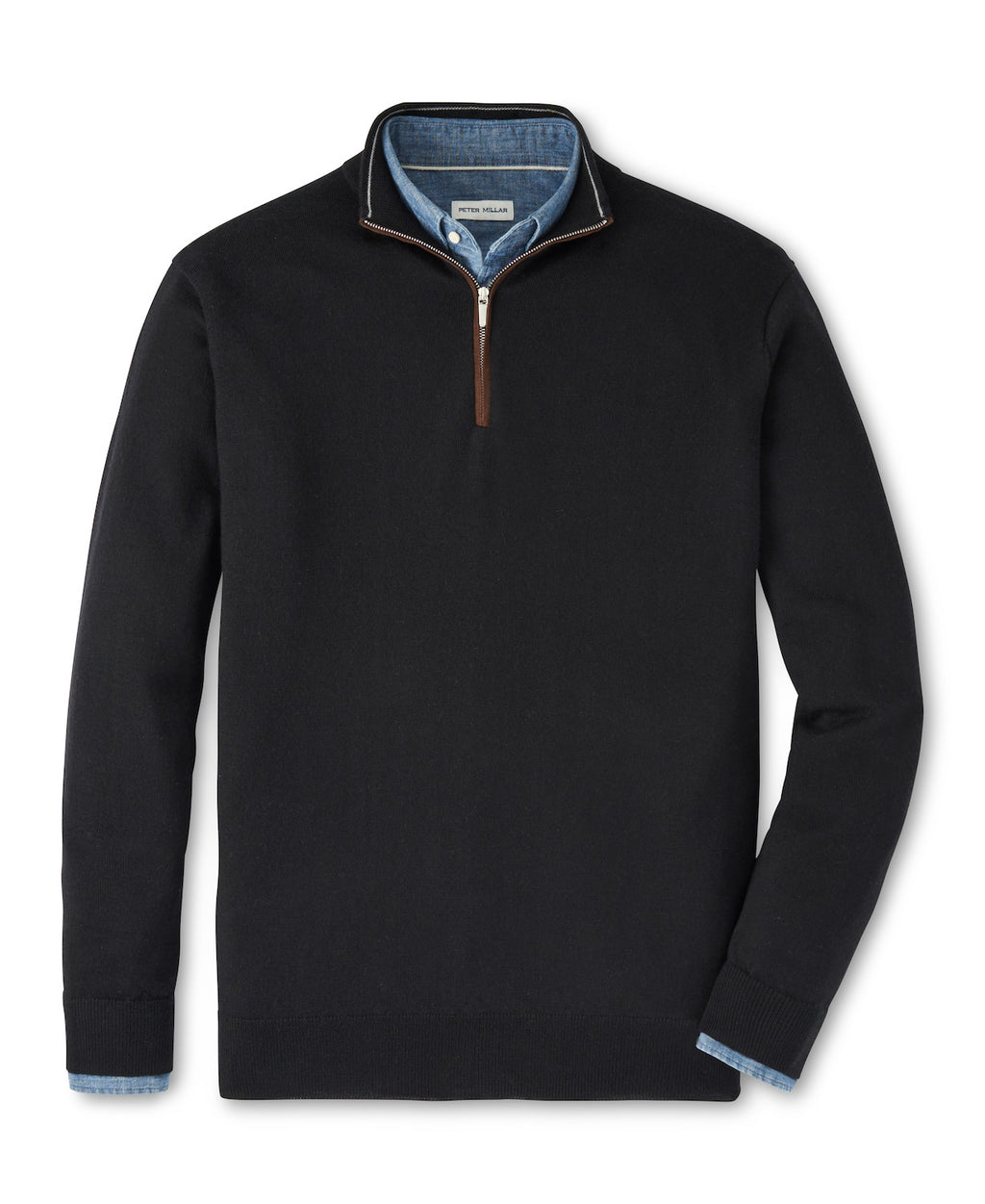 Peter Millar - Autumn Crest Suede Trim Quarter-Zip