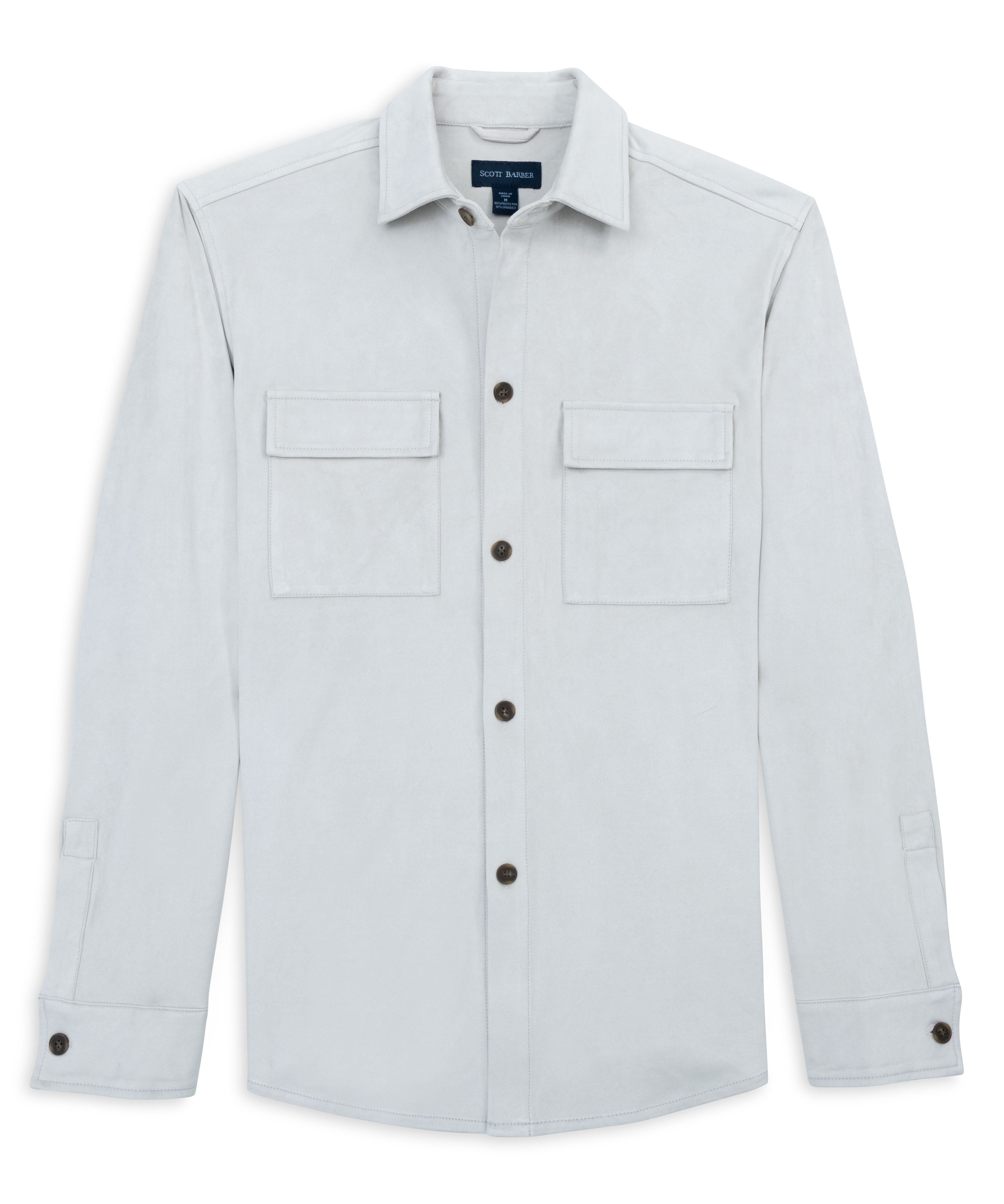 Scott Barber - Micro Suede Stretch Shirt Jacket