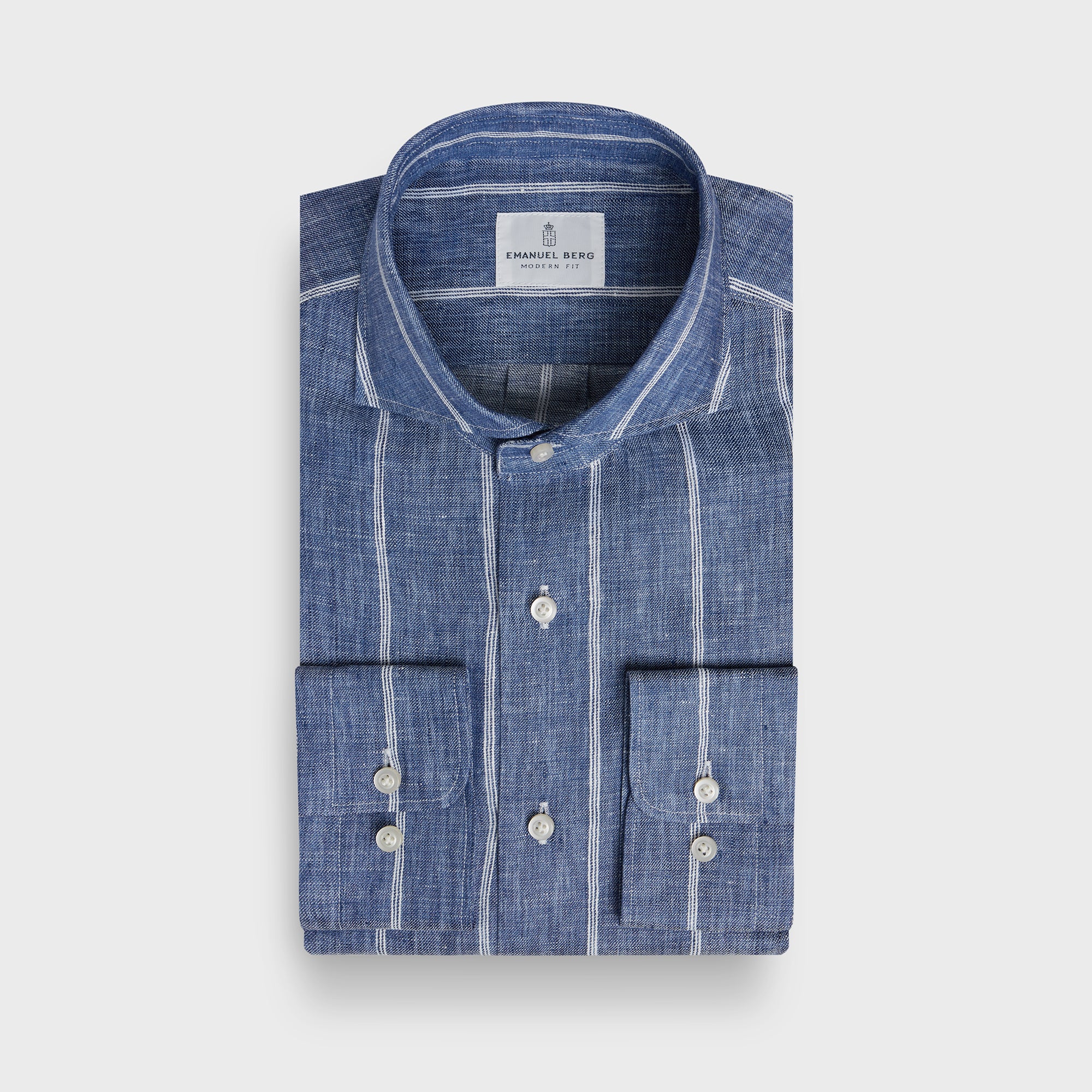 Emanuel Berg - Striped Linen Casual Shirt